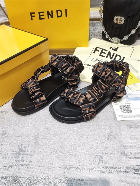 fendi feel brown satin sandals|Fendi Feel .